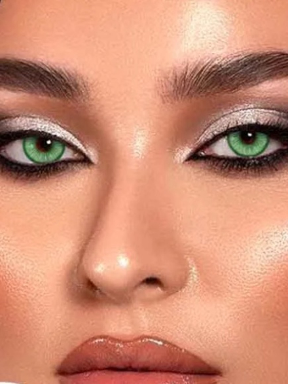 Electric blink green eye color eyewear